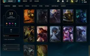 Conta prata 2 com 150 Champs e 37 Skins (Criada em 2012)