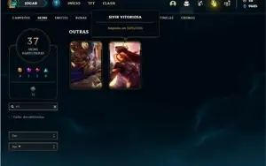 Conta prata 2 com 150 Champs e 37 Skins (Criada em 2012)