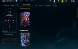 Conta prata 2 com 150 Champs e 37 Skins (Criada em 2012)