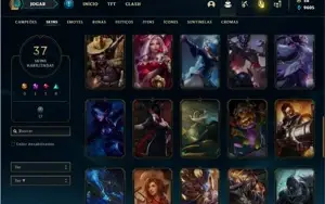 Conta prata 2 com 150 Champs e 37 Skins (Criada em 2012)