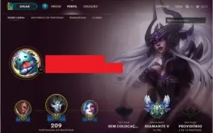 conta de lol diamante
