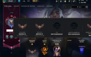 Bronze 3 com TODOS os Champs e 288 Skins +7 Prestigios