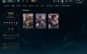 Bronze 3 com TODOS os Champs e 288 Skins +7 Prestigios