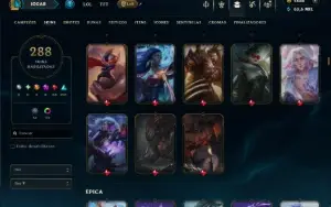 Bronze 3 com TODOS os Champs e 288 Skins +7 Prestigios