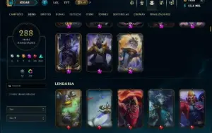 Bronze 3 com TODOS os Champs e 288 Skins +7 Prestigios