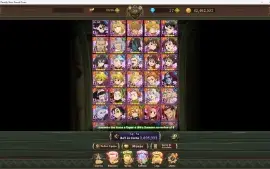 Conta 7DS Grand Cross com Time Unknown completo.