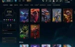 Platina 3 com TODOS os Champs e 154 Skins +13 Vitoriosas