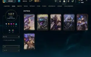 Prata 3 com TODOS os champs e 107 Skins + 3 Prestigios