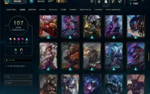 Prata 3 com TODOS os champs e 107 Skins + 3 Prestigios