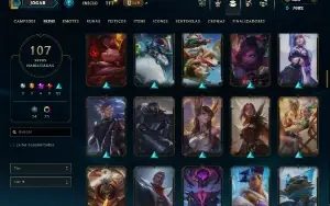 Prata 3 com TODOS os champs e 107 Skins + 3 Prestigios