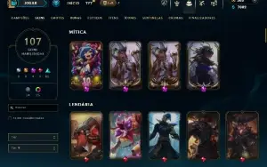 Prata 3 com TODOS os champs e 107 Skins + 3 Prestigios