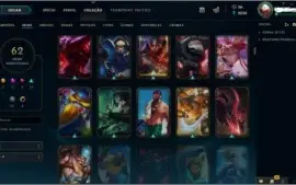 Conta Platina 1 75pdl / 62 SKINS (1 ULTIMATE) / 111 campeões