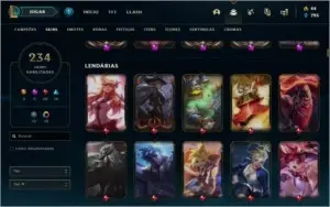 Conta lol 236 skins