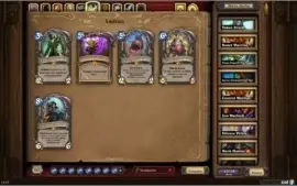 Conta Hearthstone, Muitas cartas lendarias e fundos antigos