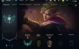 Conta PLATINA 4 | 68% Win - Lol (League Of Legends) Elomoon