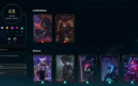 Conta Lol Lux elementarista, Ezreal pulsefire e muito mais