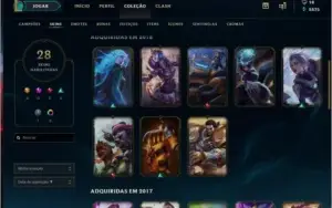 CONTA LOL SKIN'S, BORDA OURO, BORA PARA SMURF