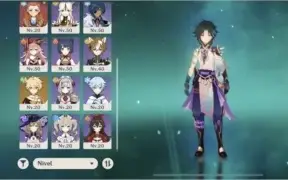Ar43. Xiao + jade, kazuha + arma do passe, albedo e mais