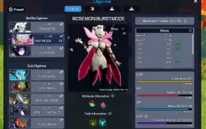Conta Digimon Super Rumble-Omnimon,Lilithmon e RosemonBurstM