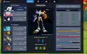 Conta Digimon Super Rumble-Omnimon,Lilithmon e RosemonBurstM