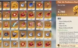 DILUC + ZHONGLI C1 + VENTI + XIAO +KEQING+3 ARMAS 5 * AR 51