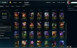 Conta League of Legendes Level 57 Borda GOLD 69 champs