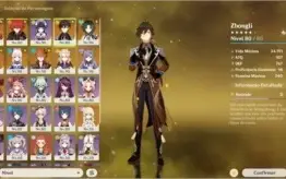 Conta Genshin Impact AR 57 10 Personagens 5* 5 Armas 5* Mais