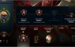 League Of Legends Bronze 1, 19 Skins, servidor BR