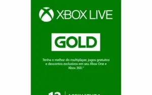 Cartão Xbox Live - 12 Meses GOLD