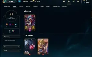 Conta Platina 2 com 95 Champs e 65 Skins
