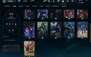 Ouro 1 com 40 Champs e 24 Skins