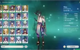 Xiao + Lança de Jade, Hu tao e Albedo.