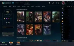 Conta lol LVL 113 com 101 Champions e 28 Skins(BordaPlatina)