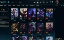 CONTA DE LOL / LVL 265 / 62 SKINS / 124 CAMPEÕES / 103 ICONS