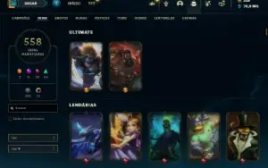 Conta ouro 4 com 558 Skins + 4 Raras + 20 Icones Raros