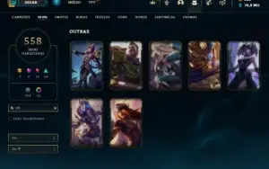 Conta ouro 4 com 558 Skins + 4 Raras + 20 Icones Raros