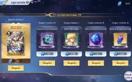 Conta Saint Seiya A88 - Lv.70 (1400 Gemas, 43 livros)