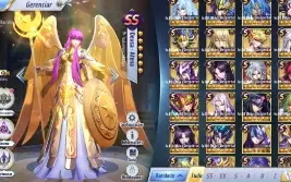 Conta Saint Seiya A88 - Lv.70 (1400 Gemas, 43 livros)
