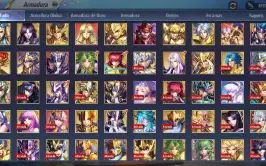 Conta Saint Seiya A88 - Lv.70 (1400 Gemas, 43 livros)