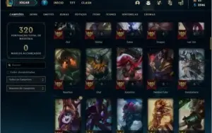 Conta ouro 4 com 35 skins e 97 champs