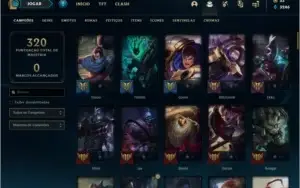 Conta ouro 4 com 35 skins e 97 champs