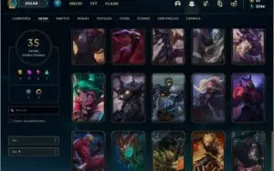 Conta ouro 4 com 35 skins e 97 champs