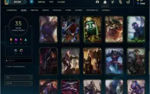Conta ouro 4 com 35 skins e 97 champs
