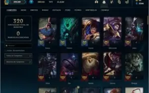 Conta ouro 4 com 35 skins e 97 champs