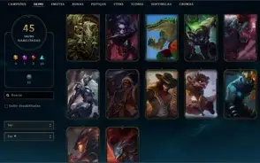 Conta Main Yasuo Caindo Com Plat 2 Menos 45 Skins