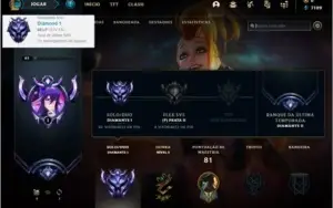 Conta DIAMANTE 1 com 16 skins e 33 champs