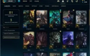 Conta DIAMANTE 1 com 16 skins e 33 champs