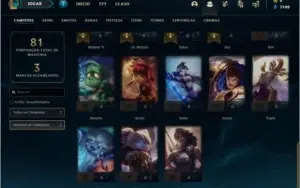 Conta DIAMANTE 1 com 16 skins e 33 champs