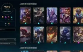 conta lol 209 skins