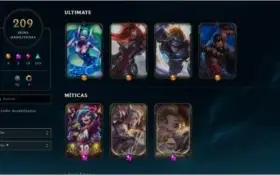 conta lol 209 skins